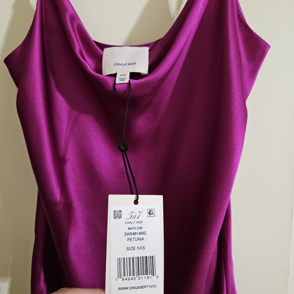 cinque a Sept Satin Tank